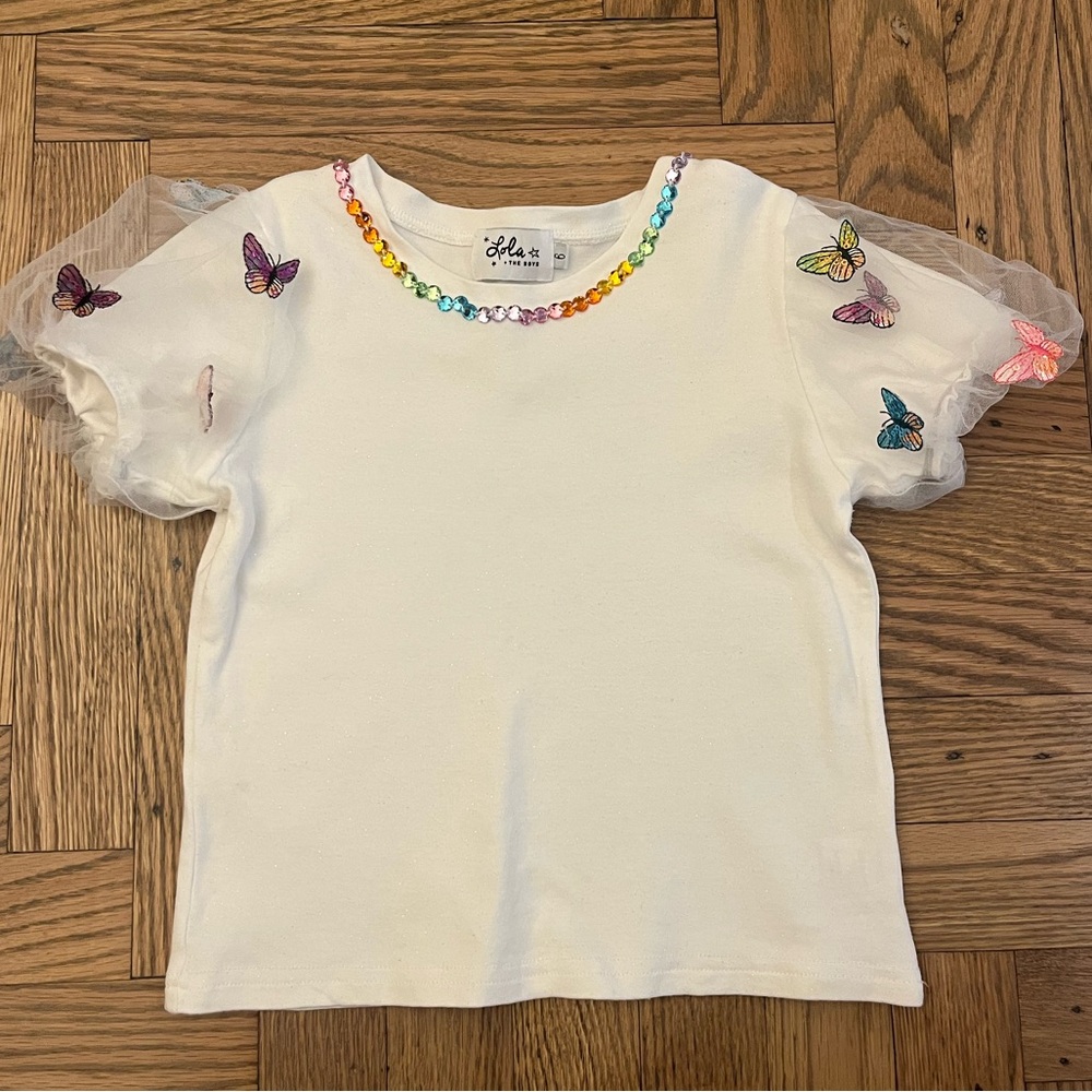 Lola + The Boys Butterfly Shirt
